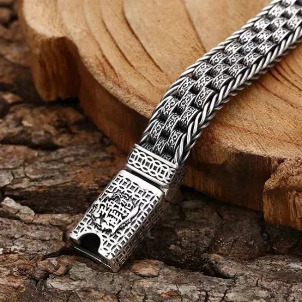 Sterling Silver Fortune Prosperity Woven Bracelet