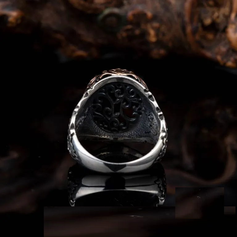 Brown Tiger’s Eye Oval Designer Silver Ring