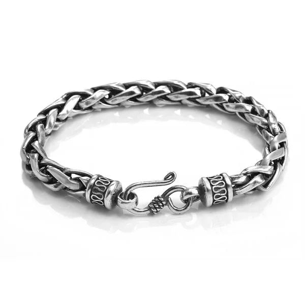 Sterling Silver Handmade Twisted Rope Bracelet