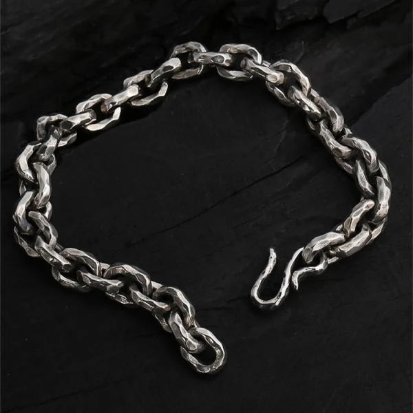 Sterling Silver Handmade Hammered Bracelet