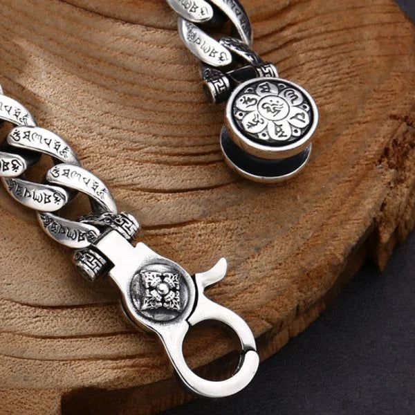 Sterling Silver Peaceful Six Character Bracelet
