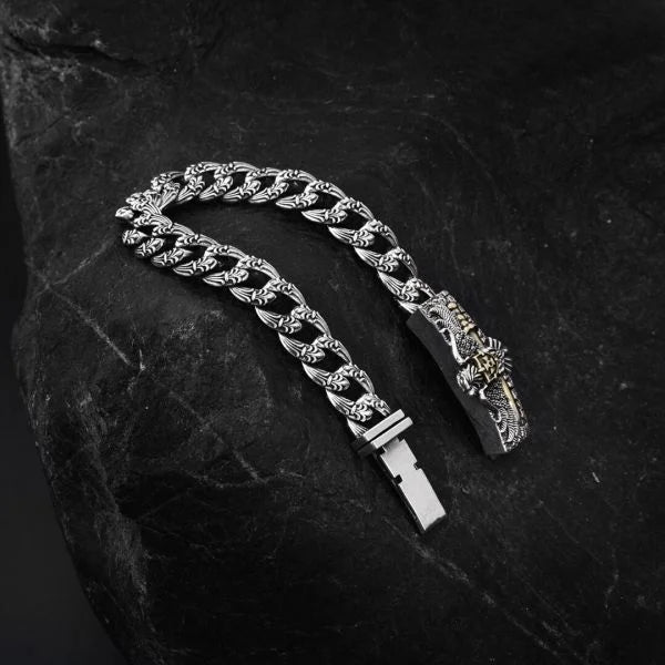 Sterling Silver Personalized Eagle Bracelet