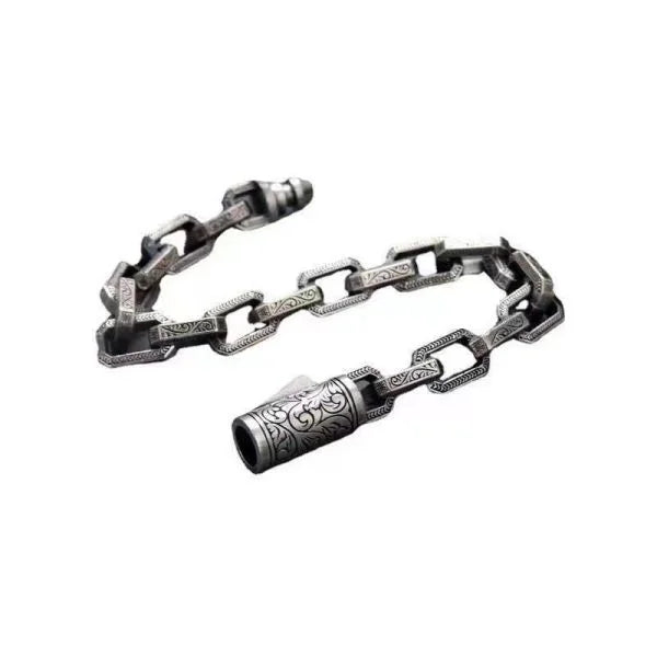 Sterling Silver Clasp Rattan grass Protection bracelet