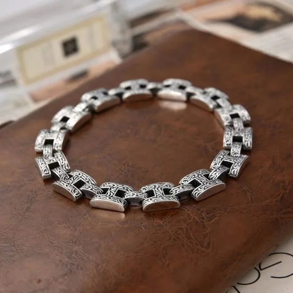 Sterling Silver Vintage Letter H Bracelet