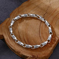 Sterling Silver Vintage Lucky Bucket Bead Bracelet