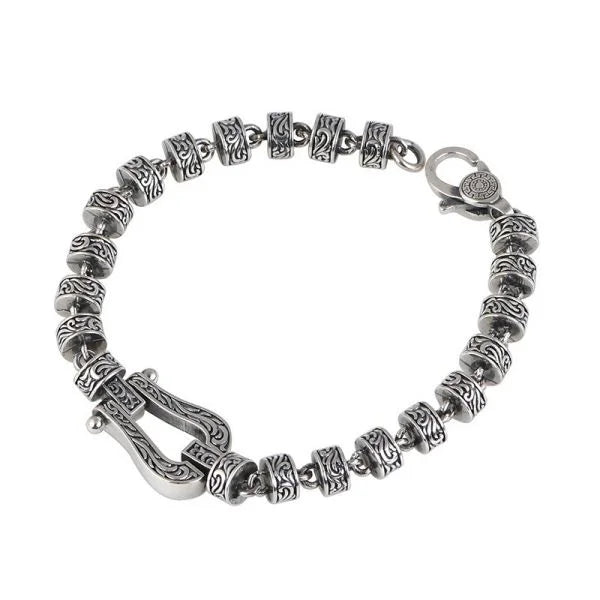 Sterling Silver Vintage Belt Buckle Shaped Bracelet