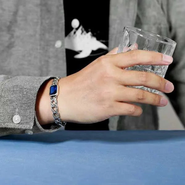 Sterling Silver Sapphire Simple Trend Bracelet