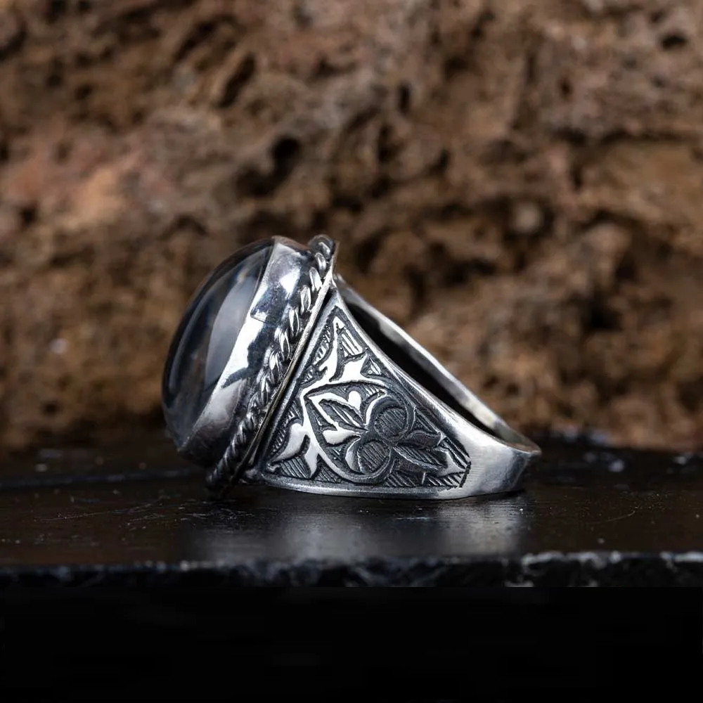 Classic Dur Al Najaf Silver Men Ring