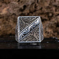 Stoneless Design Rectangle Silver Ring
