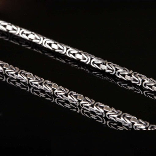 Crossed Swords (Ya Ali) Rotating Pendant with King Chain Necklace