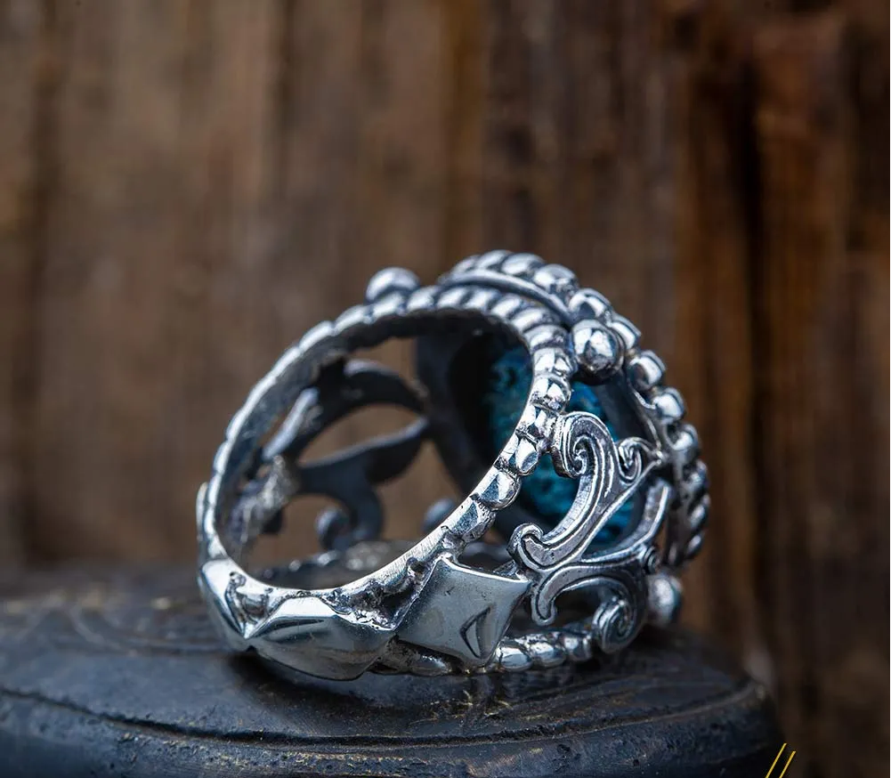 Basmala Abalone Islamic Ring – BismillahiRahmaniRahim