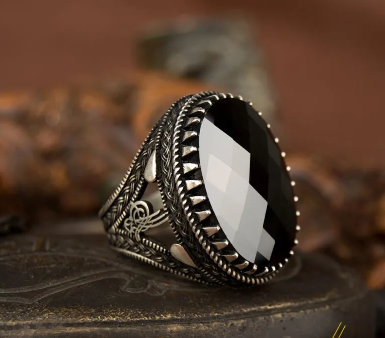 Big Oval Faceted Cut Zircon Ring