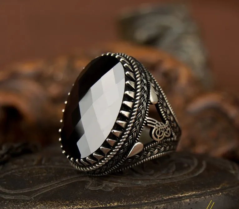 Big Oval Faceted Cut Zircon Ring