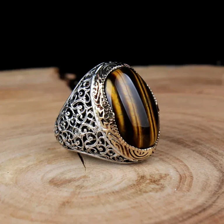 Classic Tiger’s Eye Men Ring