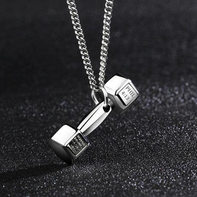 Dumbbell Silver Chain