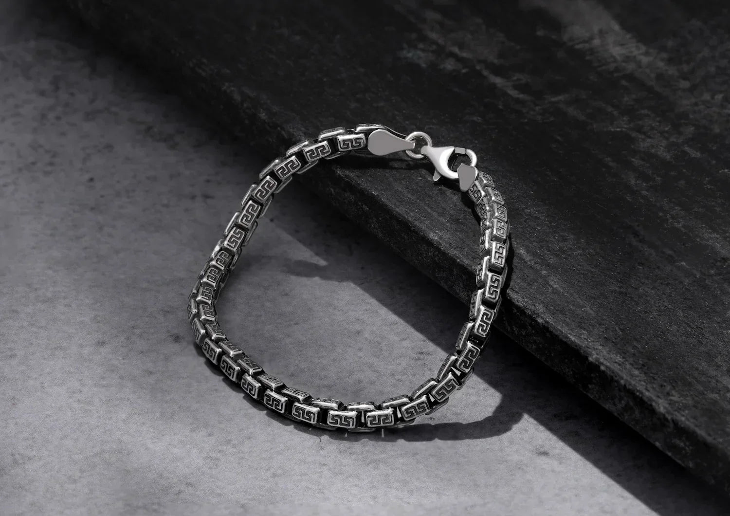 Forever Yours Oxidised Men Bracelet