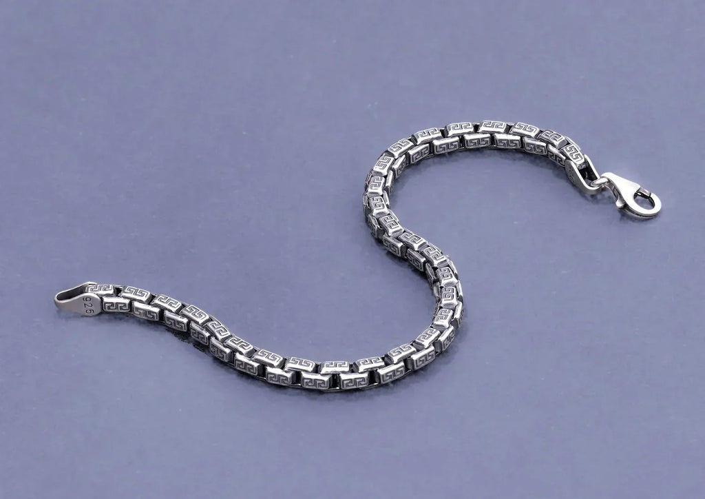 Forever Yours Oxidised Men Bracelet
