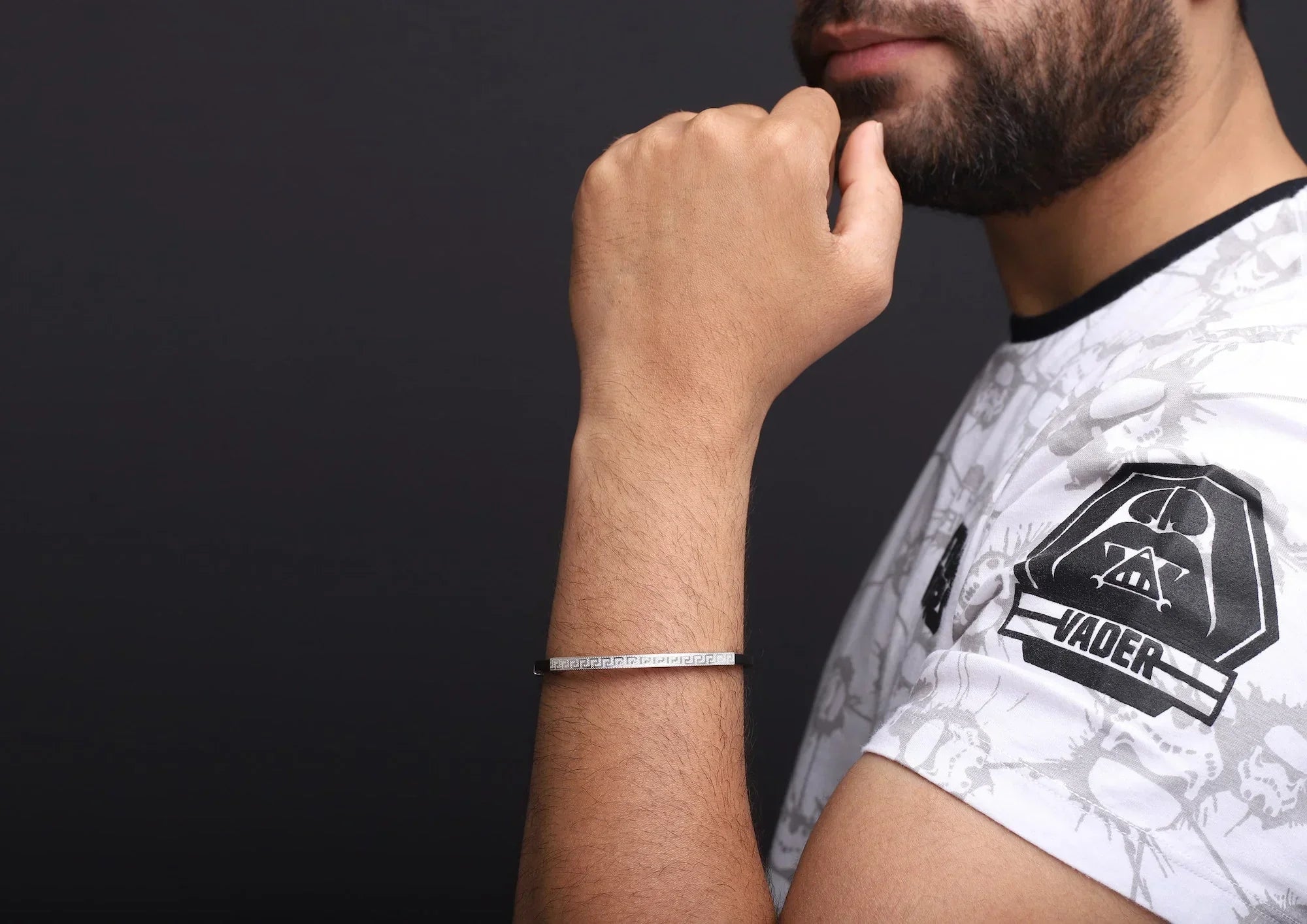 Greek Key Wrist Men  Band
