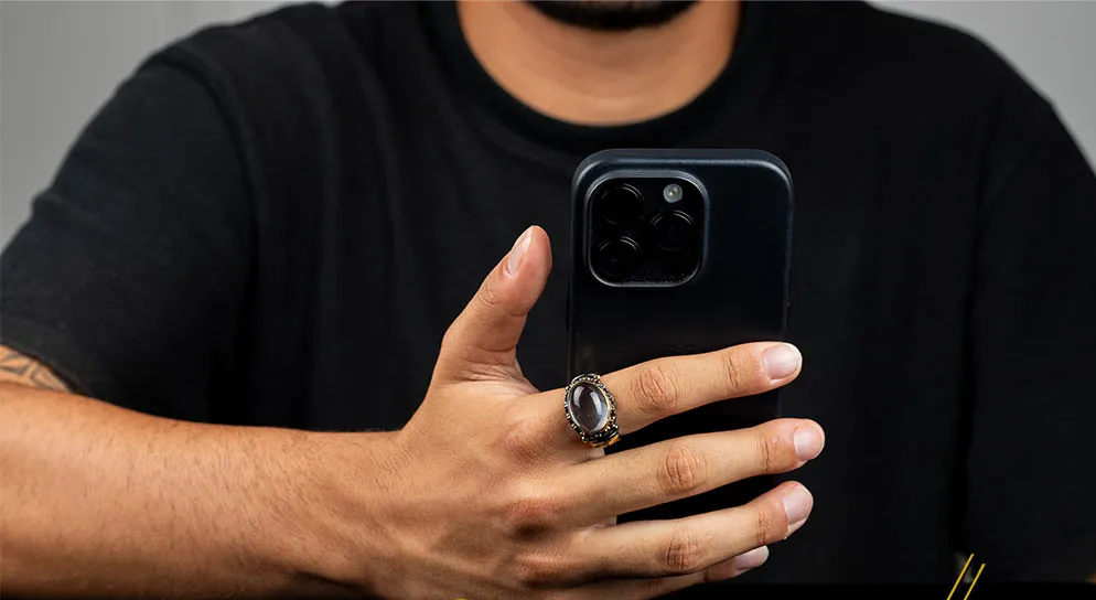 Masterpiece Collection Dur Al Najaf Elegant Gilded Oxidized Ring