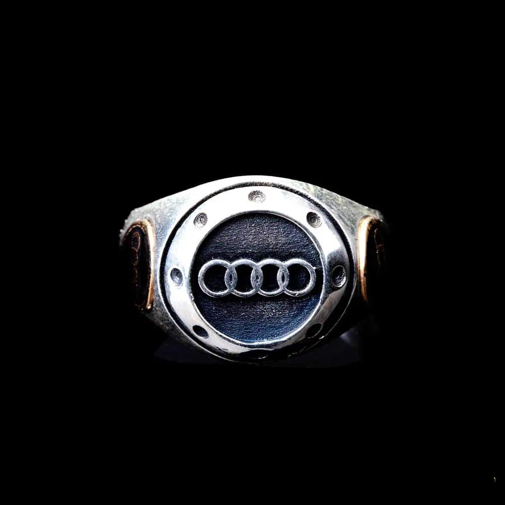 Car Logo Special Silver Ring for Audi Owners No1