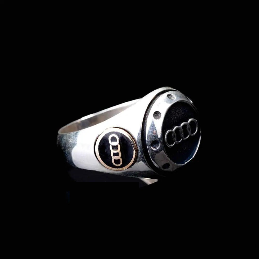 Car Logo Special Silver Ring for Audi Owners No1