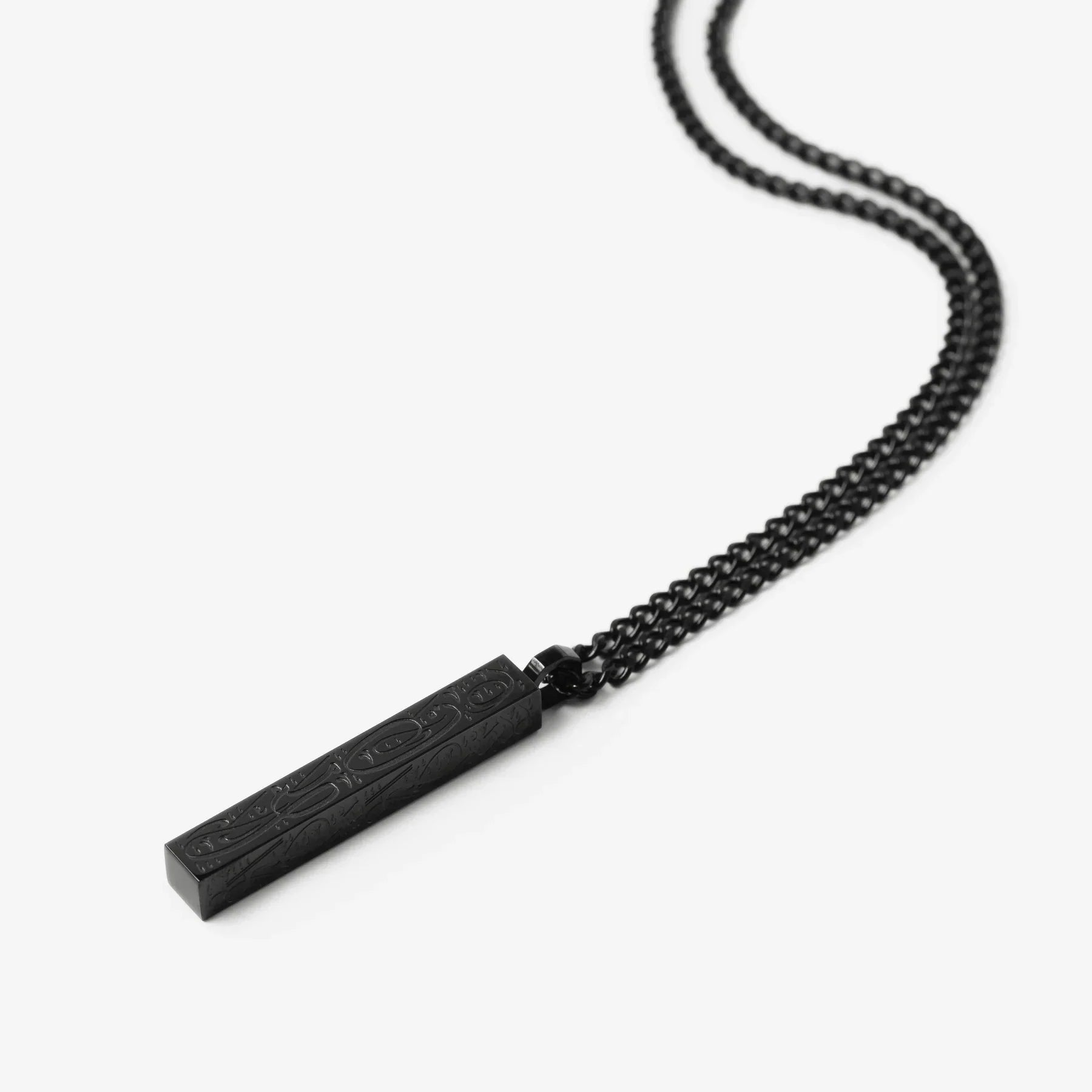 With Hardship Comes Ease Bar Necklace  Men