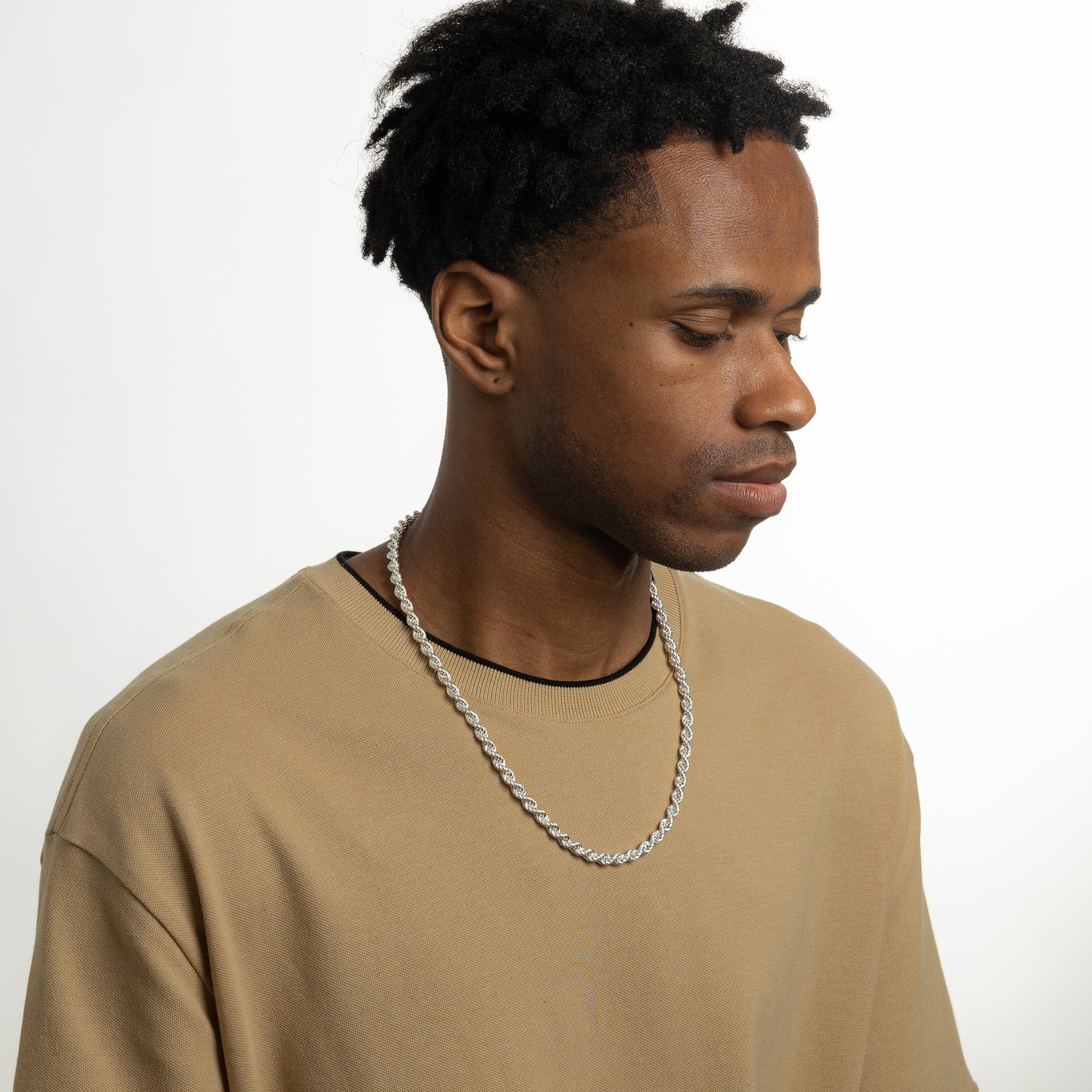 Rope Chain Necklace  Sterling Silver