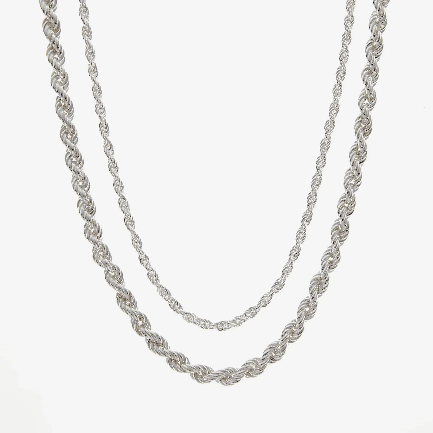 Rope Chain Necklace  Sterling Silver
