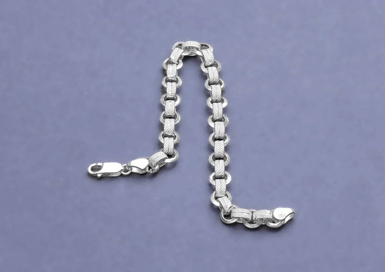 Solid Weave Cable Link Men Bracelet