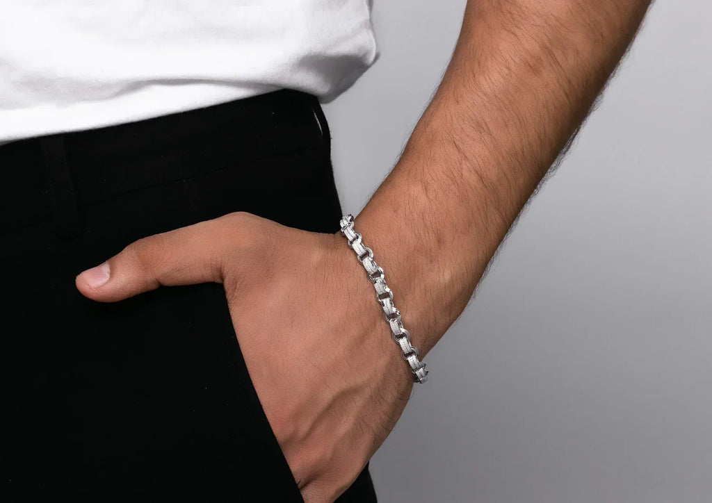 Greek Key Box Men Bracelet