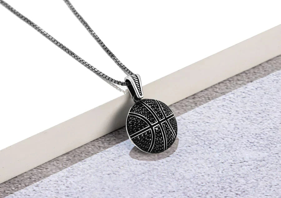 Studded Basketball Pendant