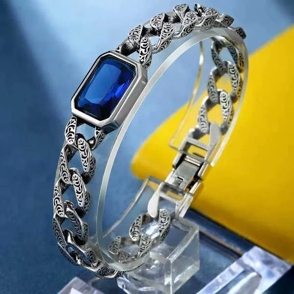 Sterling Silver Sapphire Simple Trend Bracelet