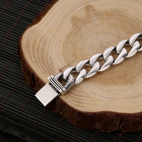 Sterling Silver Pixiu Curb Chain Bracelet