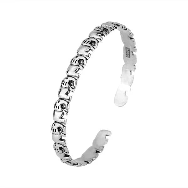 Sterling Silver Cute Little Elephant Simple Bracelet