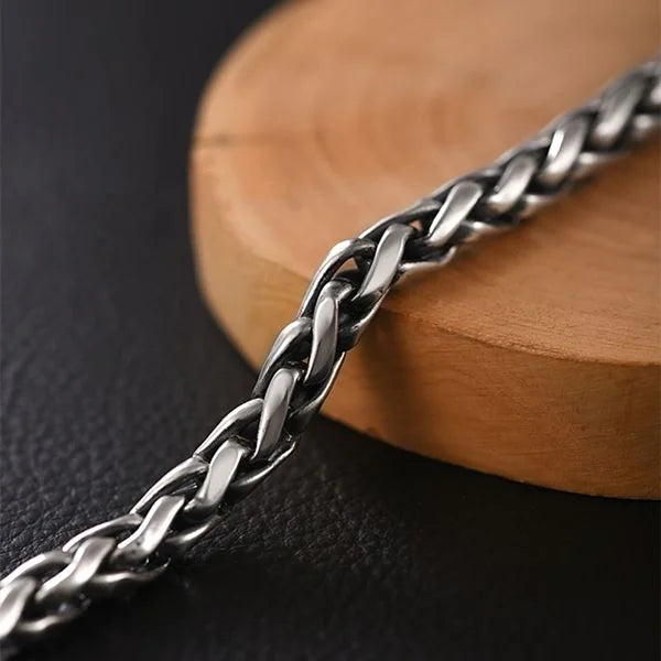 Sterling Silver Handmade Twisted Rope Bracelet