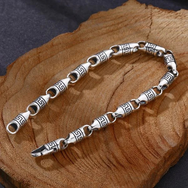 Sterling Silver Vintage Lucky Bucket Bead Bracelet