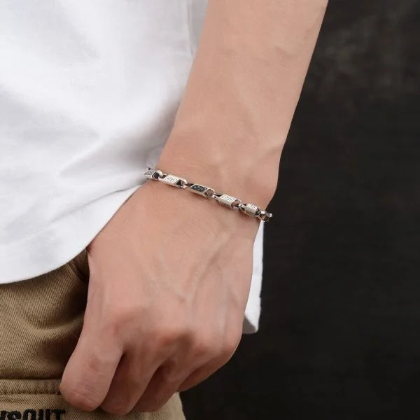 Sterling Silver Bully Möbius Pattern Bracelet