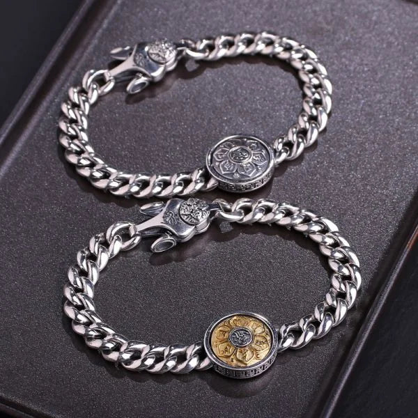 Sterling Silver Six Characters Vine Bracelet