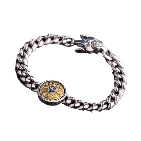 Sterling Silver Six Characters Vine Bracelet