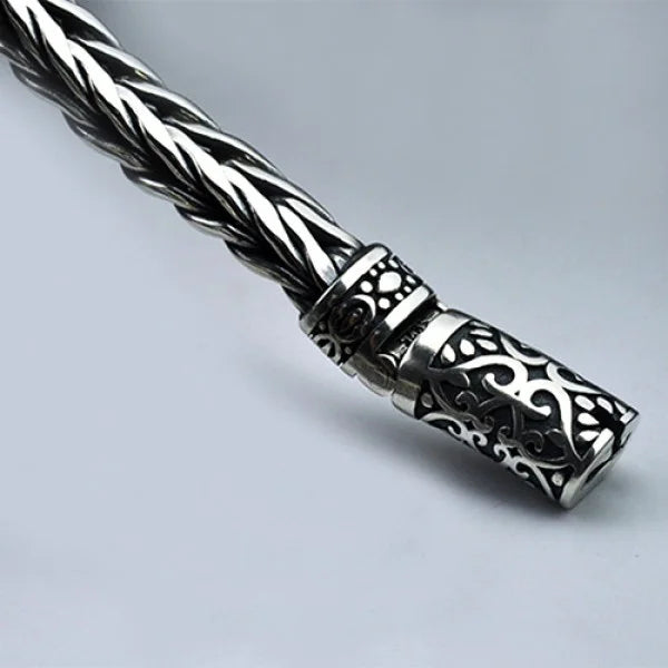 Sterling Silver Ivy Buckle Hand Woven Bracelet