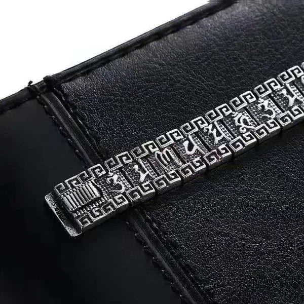 Sterling Silver Buddhist Mantra Chain Bracelet