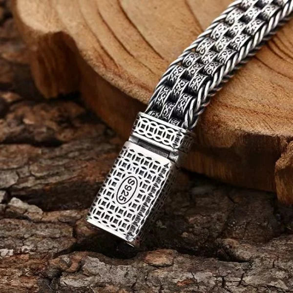 Sterling Silver Fortune Prosperity Woven Bracelet